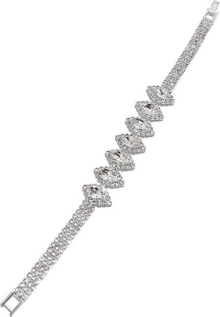 Allbestart Armband, Rauten Strass, Weiß, Damen - Bild 1