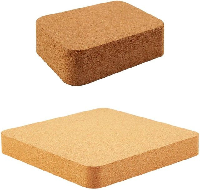 Langlebiger Kork-Stanzerblock aus Holz in Braun für DIY Lederstanzen und Bastelarbeiten - Bild 1
