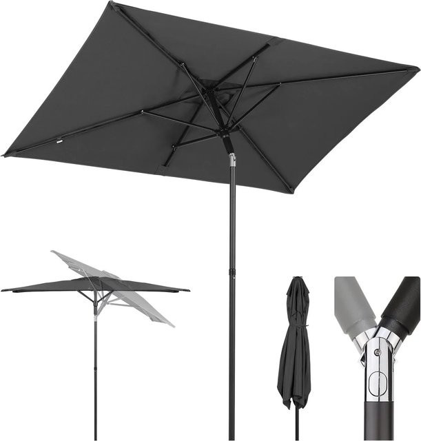 Sekey Balkonschirm Sonnenschirm mit UV-Schutz UPF 50+ aus Polyester, Breite: 200 cm, Tiefe: 125 cm - Bild 1