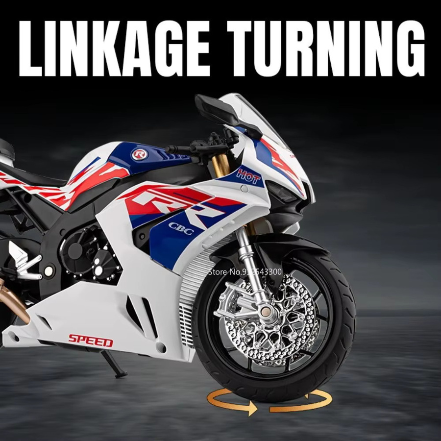 RMZ city Honda CBR1000 Kawasaki ZX-10R Motorrad Modell, 1:9, Metall, Diecast - Bild 2