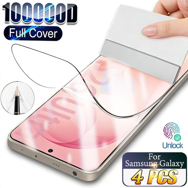 4er-Pack Hydrogel-Displayschutz Folie für Samsung Galaxy S26 Ultra S25 S24 Plus S23 FE transparente Vollabdeckung - Bild 1