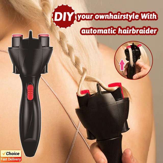 Elektrischer Haarflechter, automatische Zopf-Styling-Maschine, Schwarz - Bild 1