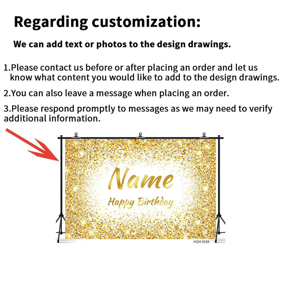 Personalisierbares Party Banner von Sylvia Home in Gold oder Silber für Geburtstag, Jahrestag oder Babyparty als Fotohintergrund - Bild 4