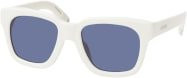 Jacquemus JAC 200 Sonnenbrille, Vollrand, quadratisch, Kunststoff, Unisex, white blue - Bild 1