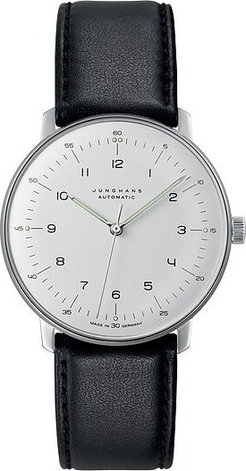 Junghans Armbanduhr Automatik, Edelstahl, Silber, Leder, 38 mm, Herren - Bild 1