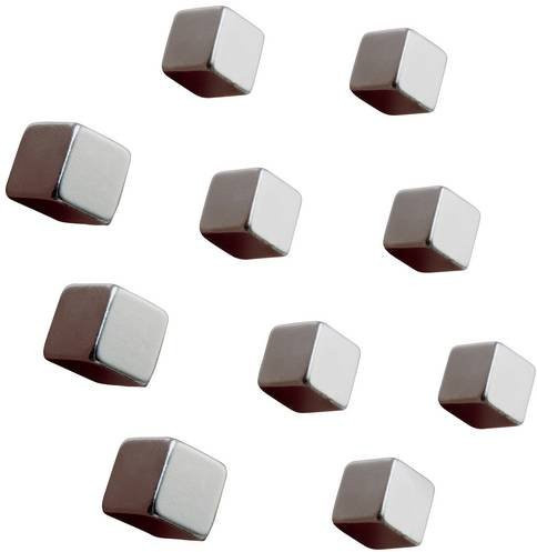 Sigel Neodym Magnet C5 Strong Würfel in Silber, 10 Stück, B: 1 cm, H: 1 cm, T: 1 cm - Bild 1