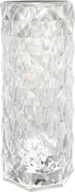 Globo Lighting LED-Tischleuchte GIXI in Transparent und Weiß, dimmbar mit Touch-Funktion, Durchmesser: 9 cm, Höhe: 21 cm - Bild 1