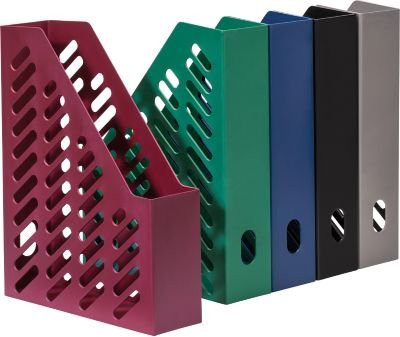 Stehsammler KARMA für DIN A4/C4 aus Recyclingmaterial, grün, B: 7,6 cm, T: 24,6 cm, H: 31,5 cm - Bild 1