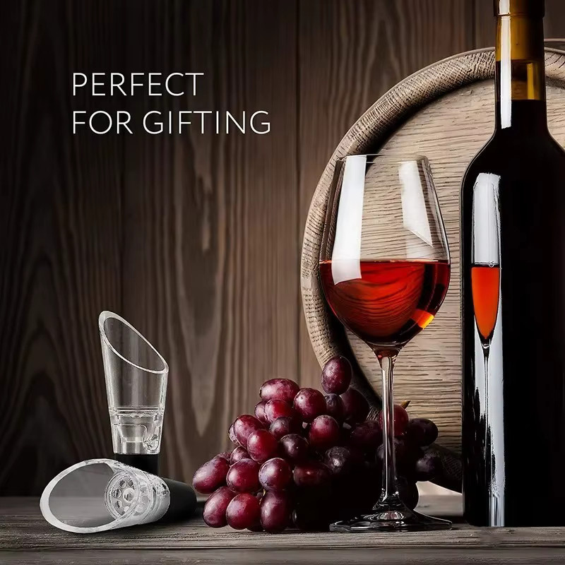 SUNFILI Weinbelüfter und Ausgießer aus transparentem Glas für Wein und Likör - Bild 4