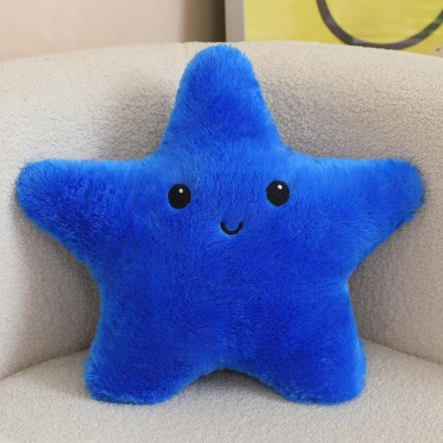 Yiran Health & Beauty Seestern Plüschkissen in Bunt und Blau, Dekoratives Sternkissen für Sofa und Stuhl - Bild 1
