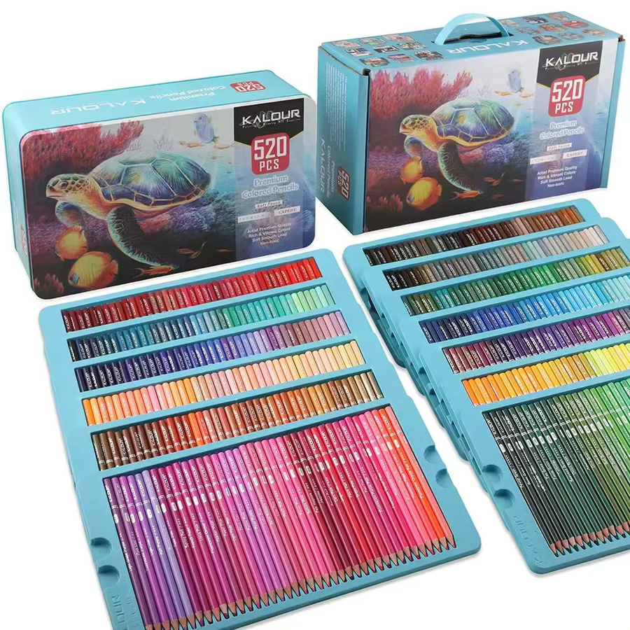 KALOUR Profi Buntstifte Set mit 520 Farben, Weichkern Künstlerstifte in Multicolour für Zeichnen, Skizzieren und Schattieren - Bild 2
