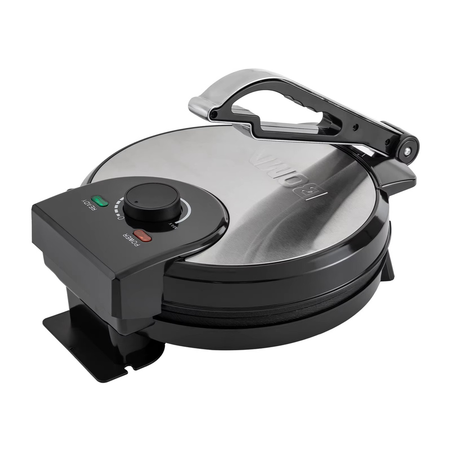 Bymaocar Tortilla-Presse aus Gusseisen in Schwarz, Durchmesser: 26 cm, ideal für Roti-Maker und mexikanische Speisen - Bild 2