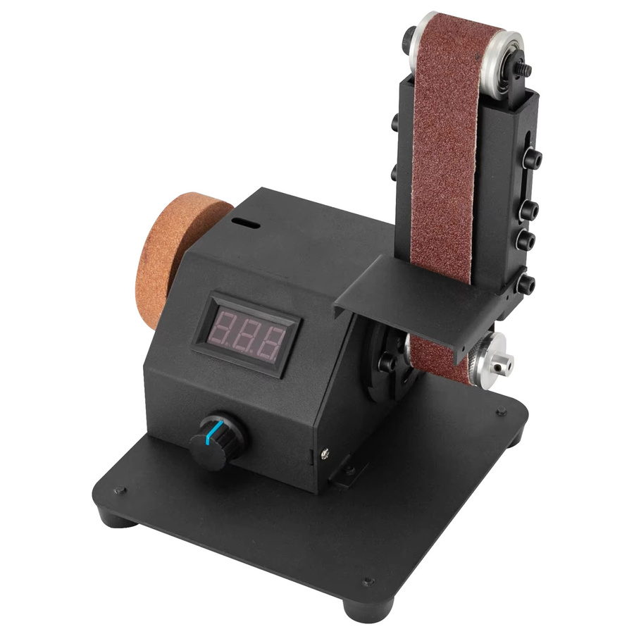 Elektrischer Mini-Bandschleifer 350 W in Schwarz aus verzinktem Stahl, 220 V, 0–8500 U/min zum Schleifen und Polieren von Metall, B/T/H: 19,3 x 20 x 15,1 cm - Bild 6