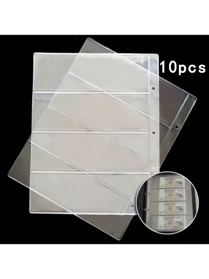 10 Stück transparente Banknoten-Schutzhüllen aus PVC für Sammler-Alben und Währungs-Notizbücher - Bild 4