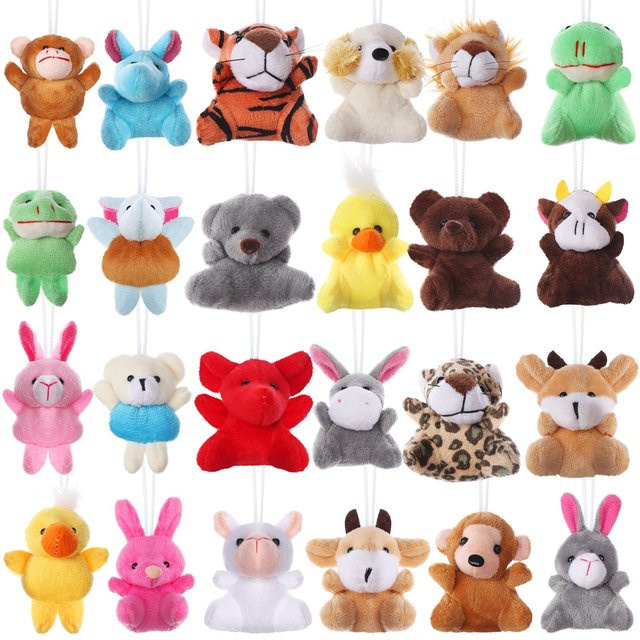 Wucifang Jewelry Mini Plüschtier Schlüsselanhänger Set, 24-teiliges Set, Tiere, bunt - Bild 1