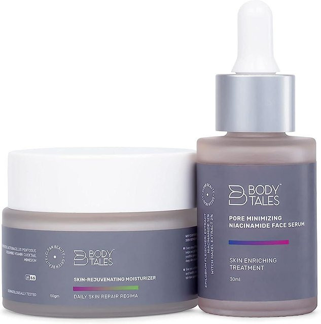 Bodytales Niacinamid Gesichtsserum und Feuchtigkeitscreme Set, 30 ml + 50 g - Bild 1