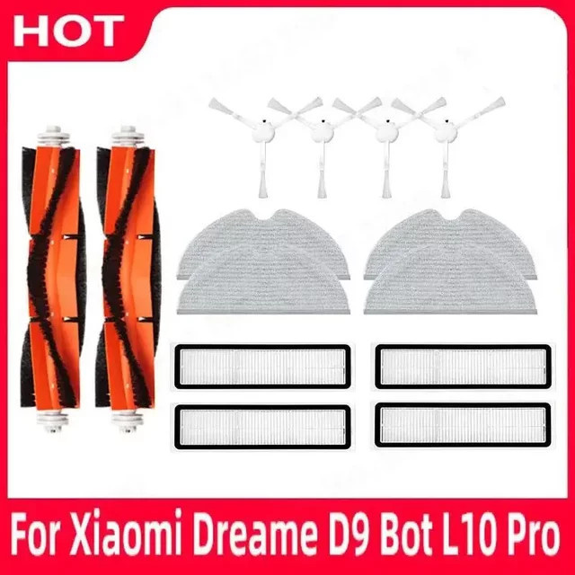 Ersatzteil-Set für Xiaomi Dreame D9 und L10 Pro Roboterstaubsauger mit Seitenbürsten, Filtern und Mopp-Tüchern in Multicolour - Bild 1