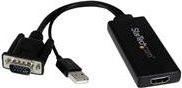 StarTech.com VGA zu HDMI Adapter mit USB Audio und Stromversorgung in Schwarz (VGA2HDU) - Bild 1