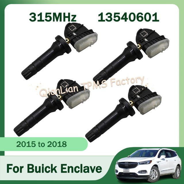 GANGLE Reifendrucküberwachungssensor TPMS für Buick Enclave Cascada Encore Envision LaCrosse Regal Verano, 315 MHz, Schwarz - Bild 1