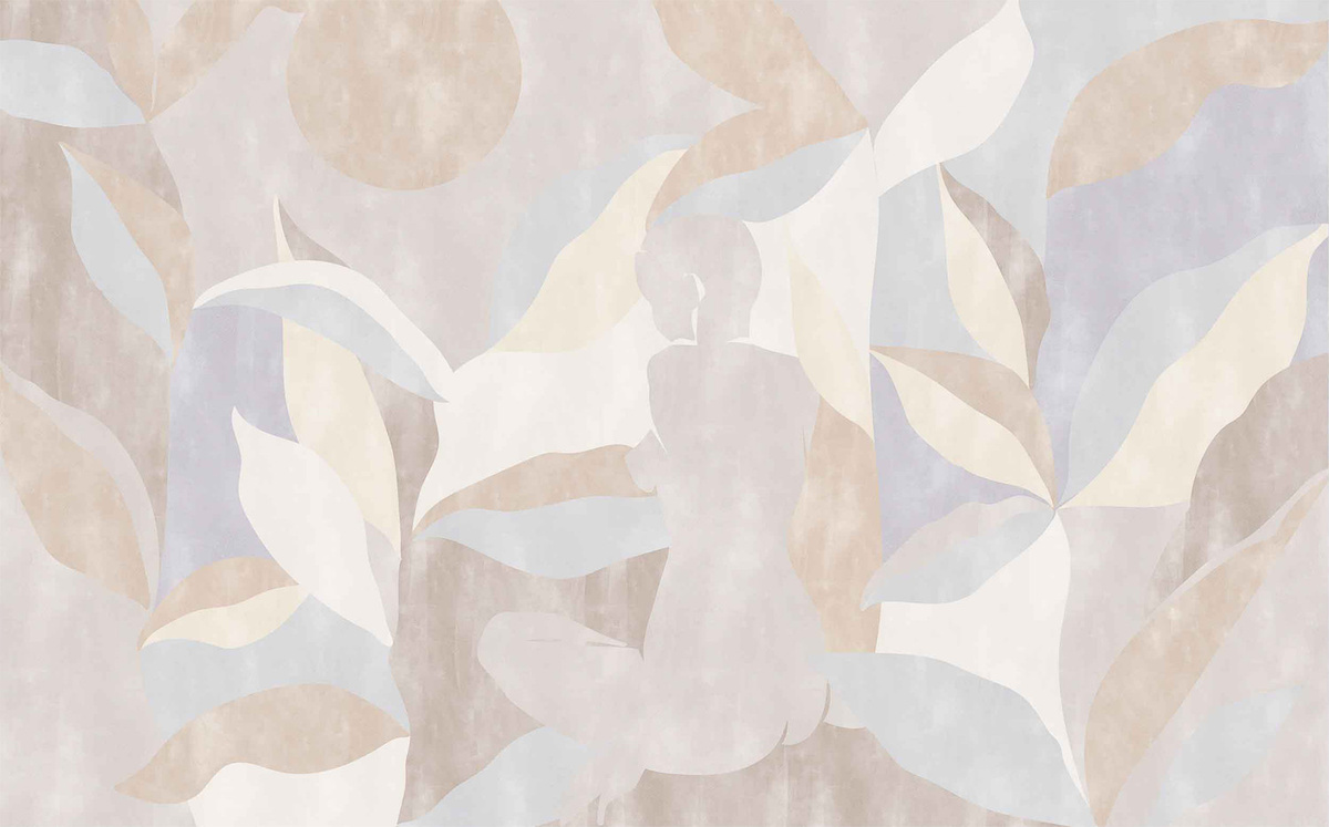 Coordonné Wandgestaltung Bahir Dar in Beige mit floralem Textildesign - Bild 2