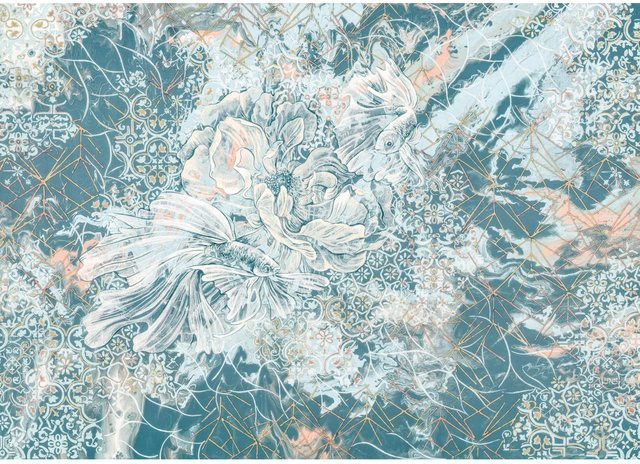 Komar Fototapete Vlies Picsis Floral Multicolour B: 350 cm, H: 250 cm - Bild 1