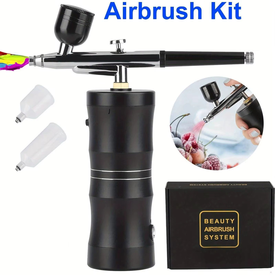 pyeeyan Schnurloses Airbrush-Set mit Kompressor, 03 mm Düse, Unisex - Bild 2