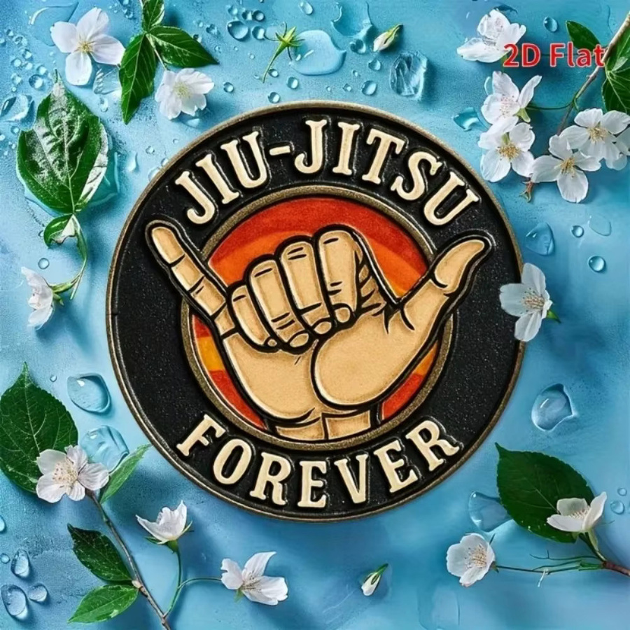 CIFBUY Jiu Jitsu Forever Vintage Metallschild Rund, Multicolour, Durchmesser: 20 cm - Bild 4