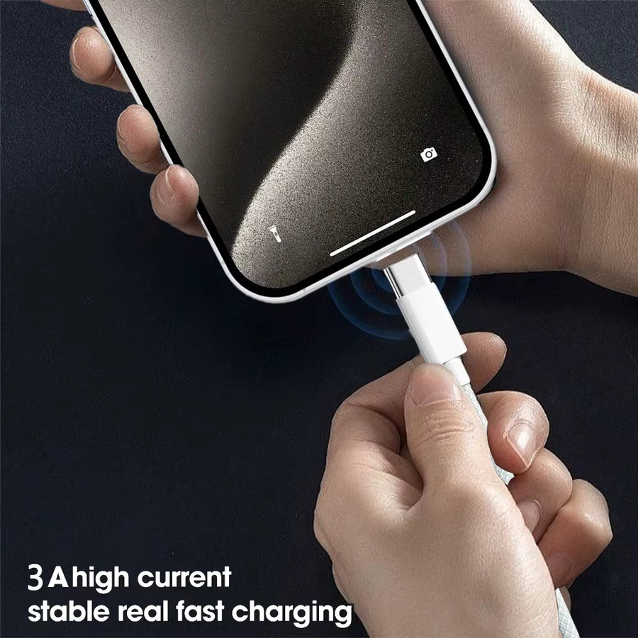 Koovesy USB Typ C Ladekabel für Samsung Huawei Xiaomi in Weiß - Bild 5