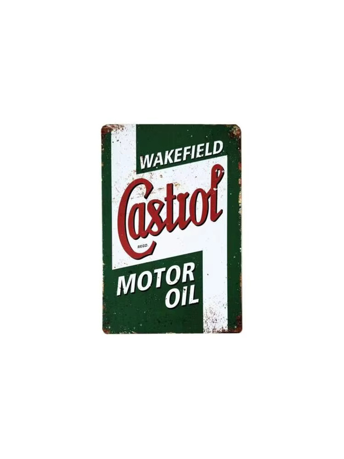 Castrol Retro Metall Blechschild Motoröl Garage Deko in Multicolor, Breite: 20 cm, Höhe: 20 cm - Bild 2