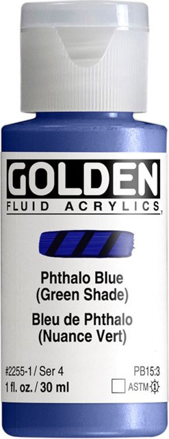 Golden Fluid Acrylfarbe Phthaloblau von Golden - Bild 1
