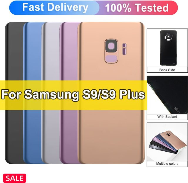 Samsung Galaxy S9 / S9 Plus Ersatz-Rückseite in Grau mit Klebstoff - Bild 1