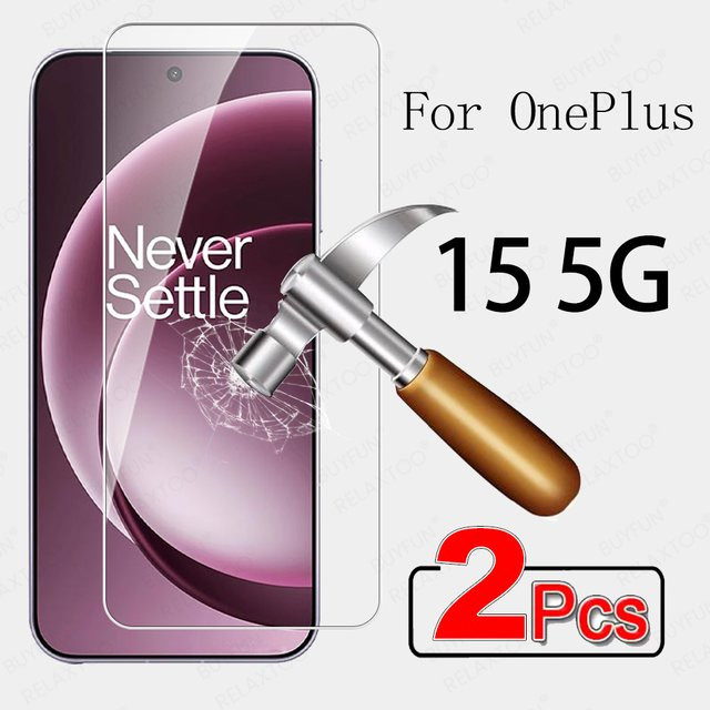 2er-Pack OnePlus 15 5G Displayschutzfolie aus gehärtetem Glas, transparent, 6,78 Zoll - Bild 1