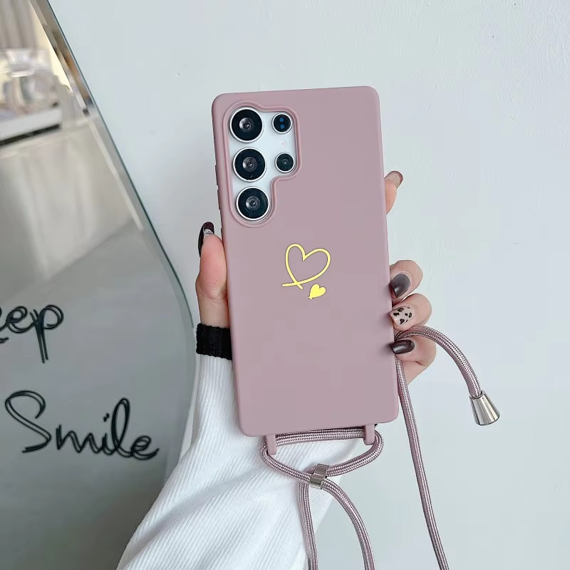 Stoßfeste Candy Crossbody Halskordel-Handyhülle für Samsung Galaxy S26 Ultra S25 FE S24 S23 S22 S21 Plus in Blau - Bild 2