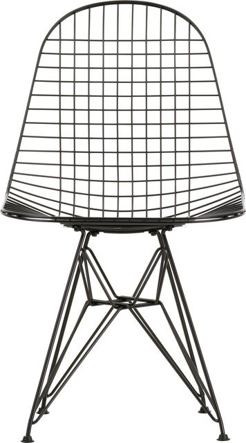 Vitra Wire Chair Dkr Stuhl aus Stahldraht in Schwarz - Bild 1