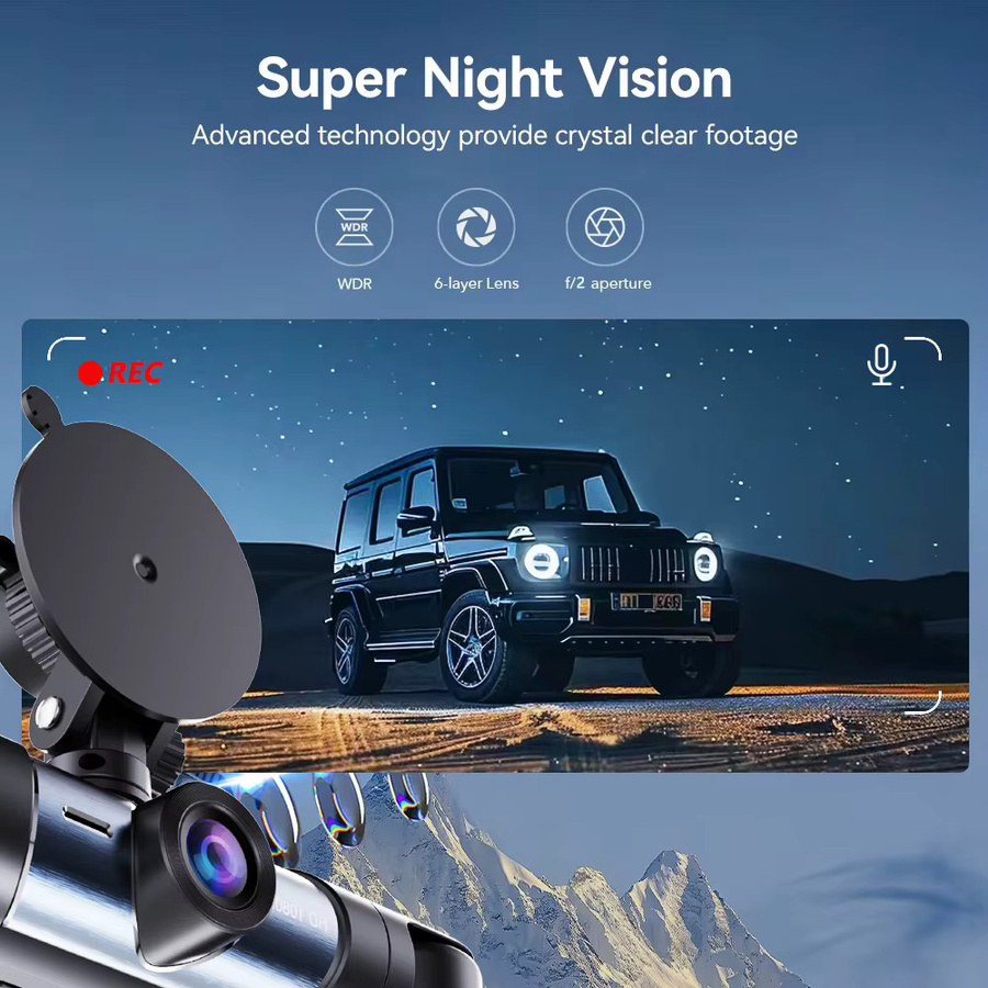 Etymoofox Dashcam DVR Videorekorder mit 1080P Full HD, 360 Grad Aufnahme und Nachtsicht in Schwarz - Bild 3