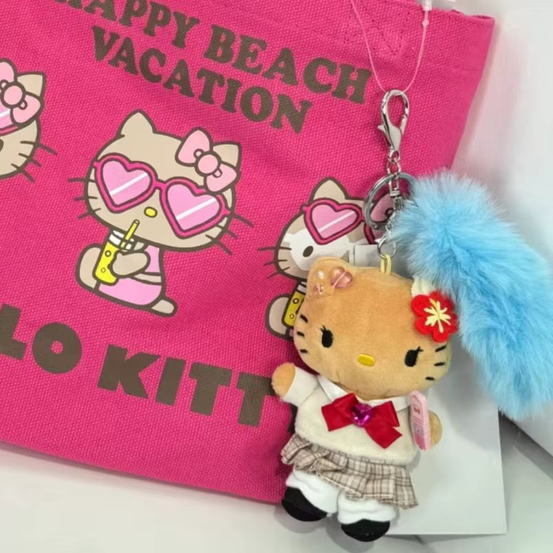 Sanrio Kitty Plüschpuppen Schlüsselanhänger, Rosa, Kätzchen - Bild 2
