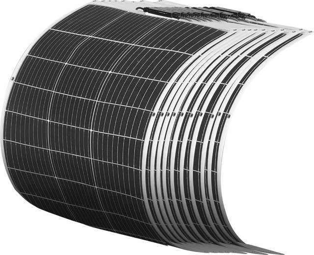XINPUGUANG Flexibles Solarpanel Kit System 100W bis 1000W, Monokristallines Solar-Ladegerät für 12V bis 220V Off-Grid Systeme, Schwarz - Bild 1