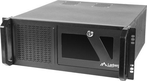 Lanberg Server Gehäuse Rackmount ATX 450/08 in Schwarz, 19 Zoll, 4U - Bild 1