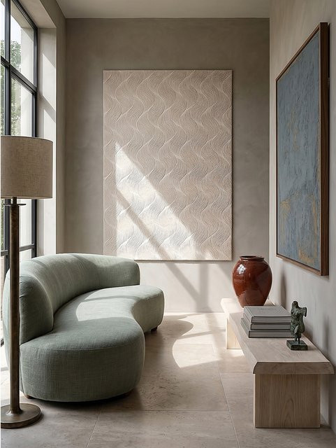 Kadima Design Teppich Kurzflor Creme Beige B: 140 cm, T: 200 cm - Bild 1