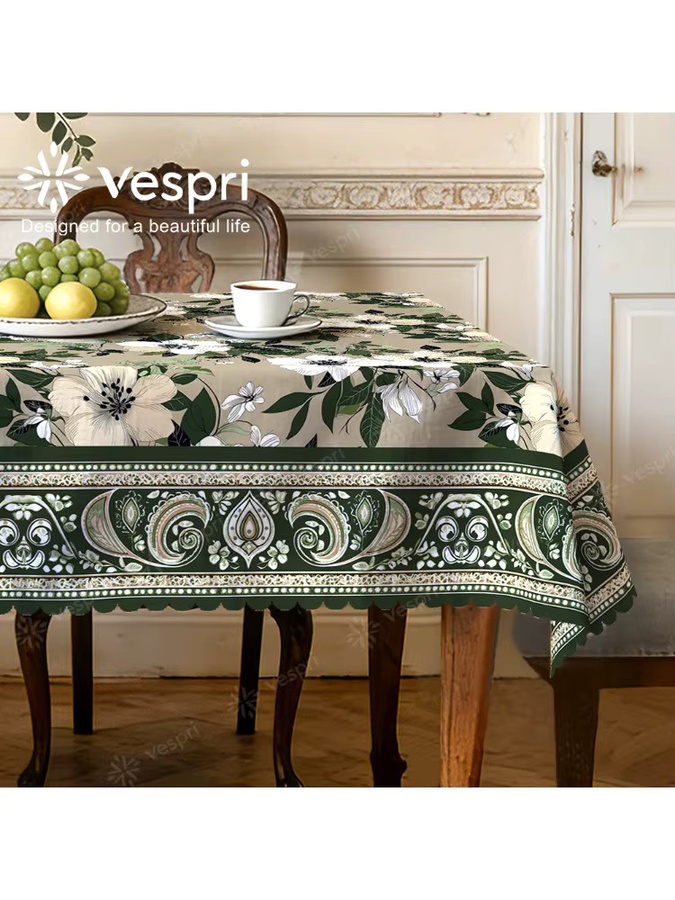 Vespri Frühlingstischdecke mit Blumenmuster und Paisley-Design in Pastellfarben für runde, rechteckige und ovale Tische - Bild 3