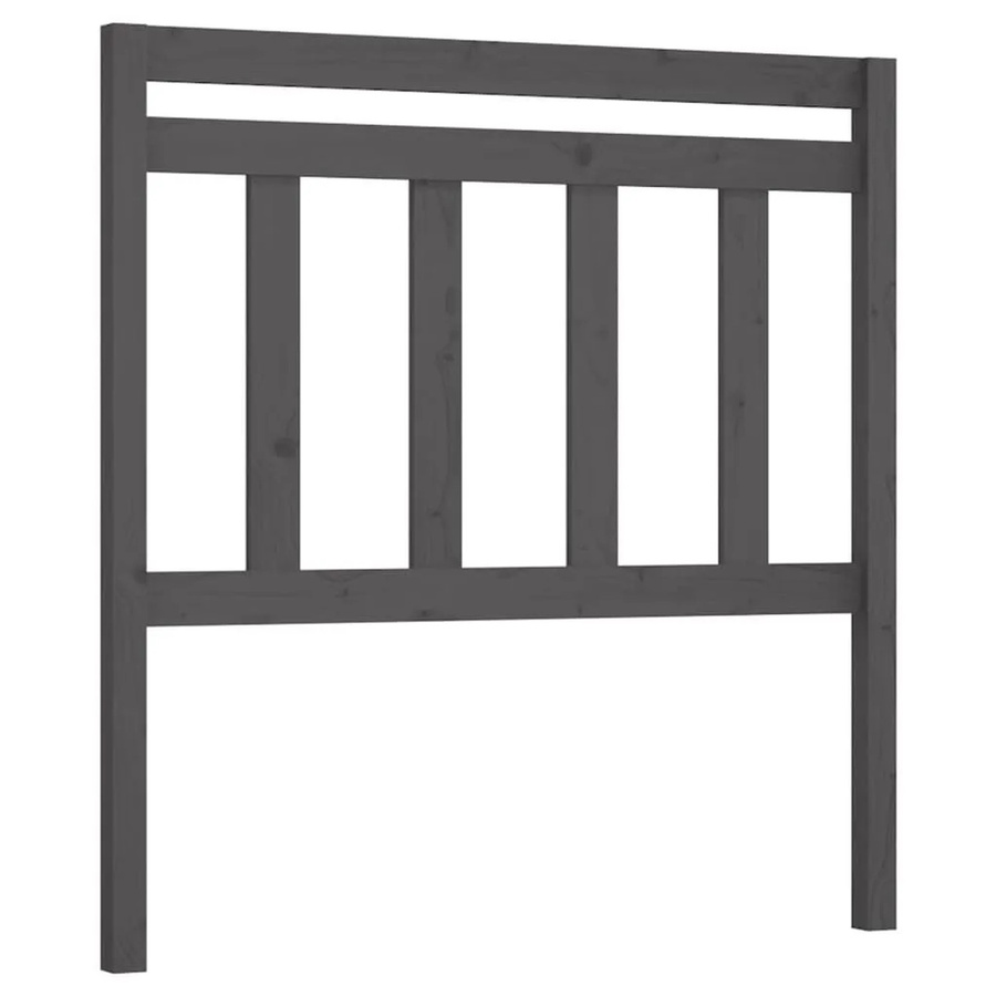 vidaXL Kopfteil aus Kiefer-Massivholz in Grau, rustikales Design, B: 106 cm, T: 4 cm, H: 100 cm - Bild 2