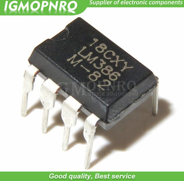 10 Stück LM386 Audio-Verstärker IC im DIP-8 Gehäuse, Schwarz - Bild 1