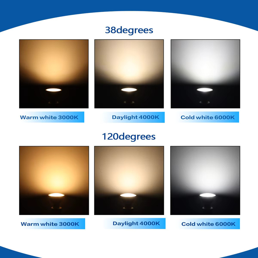 50er-Pack GU10 LED-Glühbirnen von Deroc Lights, flimmerfreie Spot-Leuchten in Weiß, verschiedene Farbtemperaturen und Leistungen für dein Zuhause - Bild 3