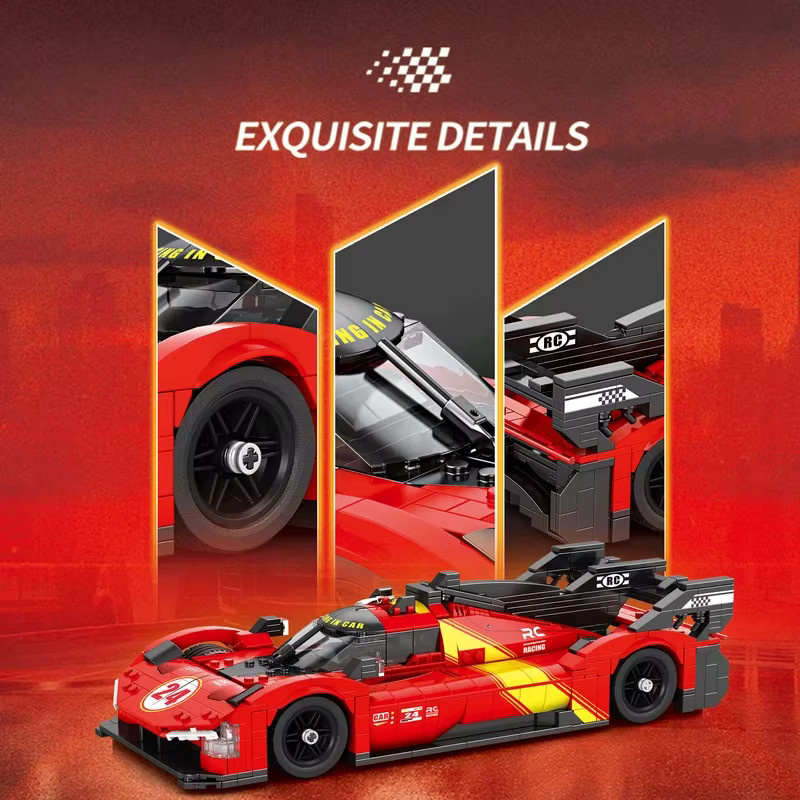 XMWL Supercar Bausteine, Rot, 1:16, 1370 Teile - Bild 2