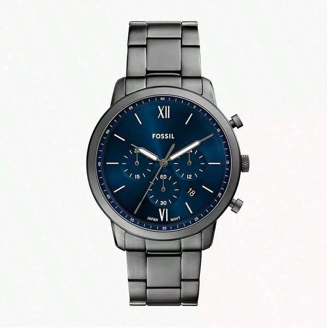 Fossil Armbanduhr Quarz, Edelstahl, Blau, Herren - Bild 1