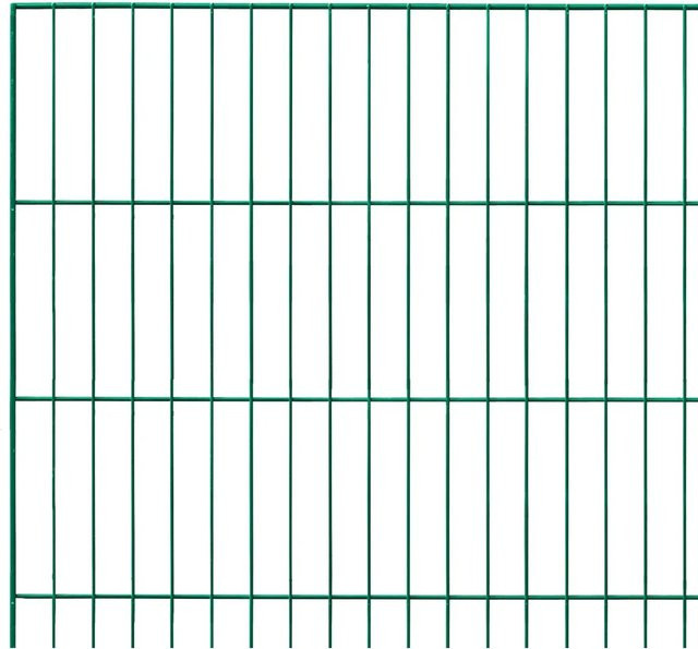 Einstabmattenzaun aus Metall in Grün, Höhe: 100 cm, Breite: 200 cm, Tiefe: 15 cm - Bild 1