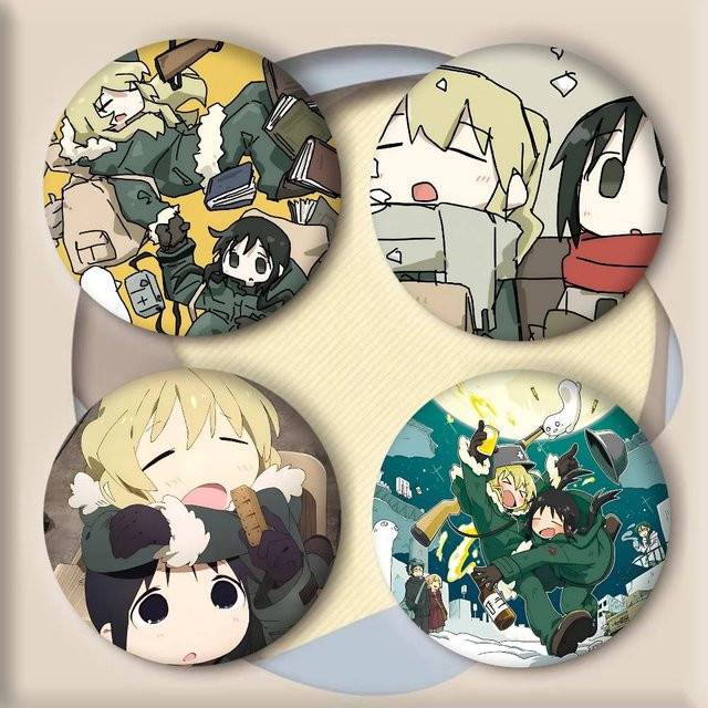 Bilibili Kunstbrosche, Anime Mädchen, Runde Reversnadel - Bild 1