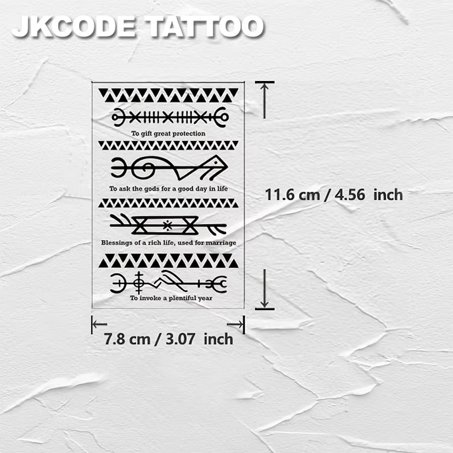 JKCODE TATTOO Wasserfeste Fake-Tattoos, Botanische Motive, Finger-Tattoos - Bild 2