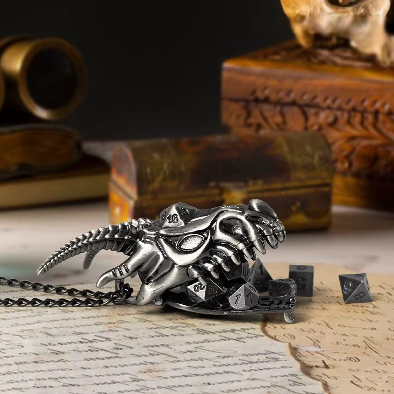 DND Mini Würfel Set, 7-teiliges Set, Metall, Fantasy, Bunt / Mehrfarbig - Bild 4