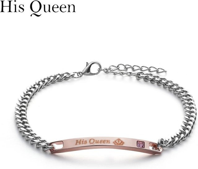 FSkangsheng Armbänder, Edelstahl, Kristall, Schwarz, Unisex - Bild 1